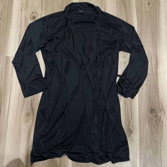 Natori Black Satin Robe Women’s Medium - Picture 1 of 2
